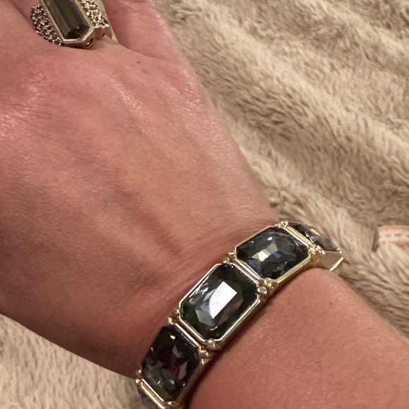 Lia Sophia Gold Bracelet with Black Stones - Picture 2 of 3